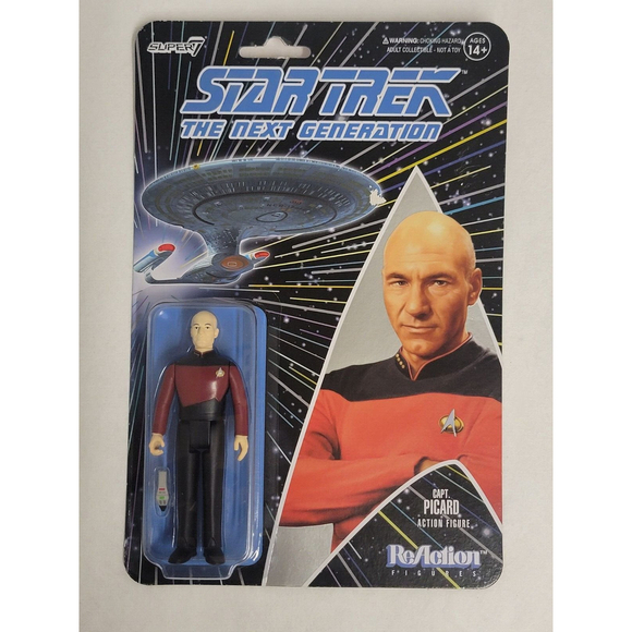 Star Trek The Next Generation Captain Picard TNG Patrick Stewart ReAction Figure - Picture 1 of 5
